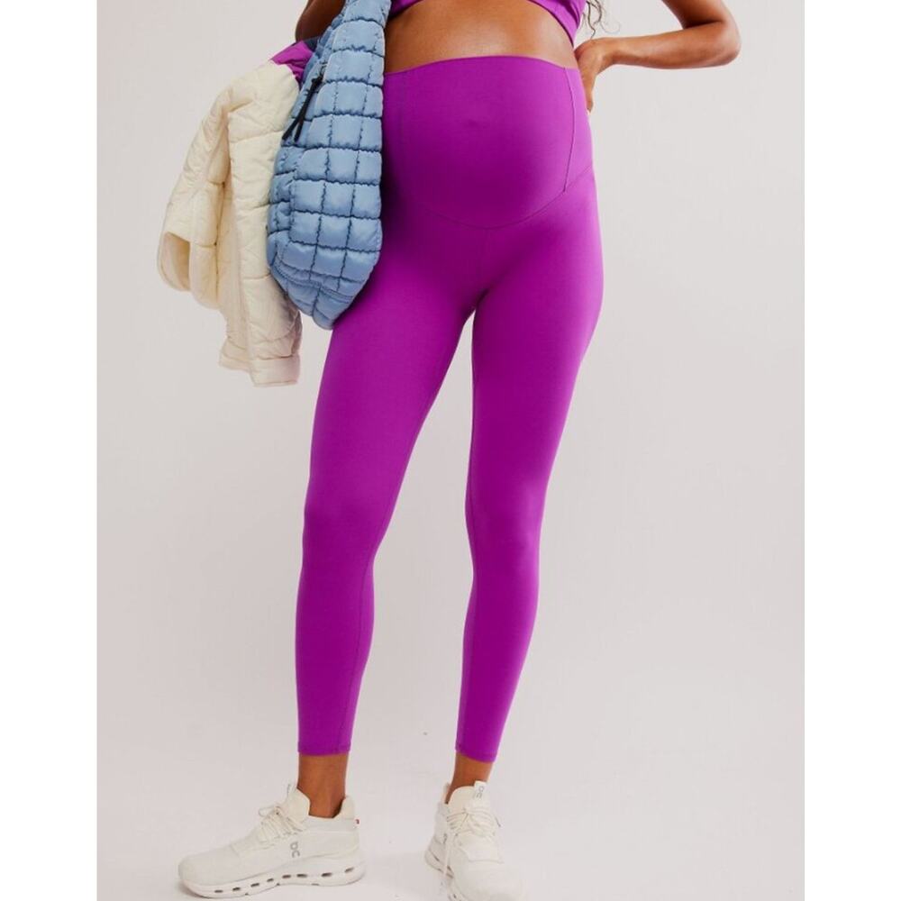 Free People High-Rise Purple Maternity Leggings